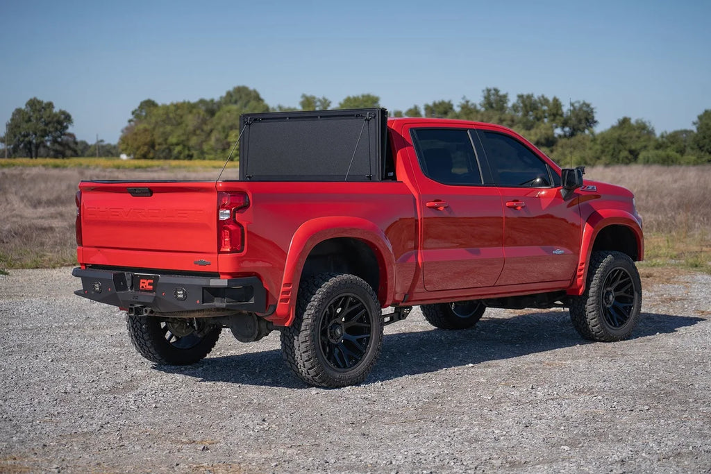 Rough Country Hard Tri-Fold Flip Up Bed Cover | 5'10" Bed | Chevy/GMC 1500 (19-24) 49120580 - Additional View 5