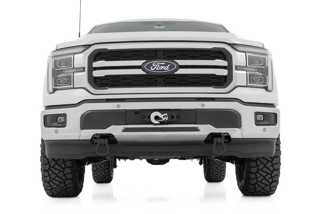 Rough Country Hidden Winch Mount | PRO12000S | Ford F-150 (2021-2025) - Installation View