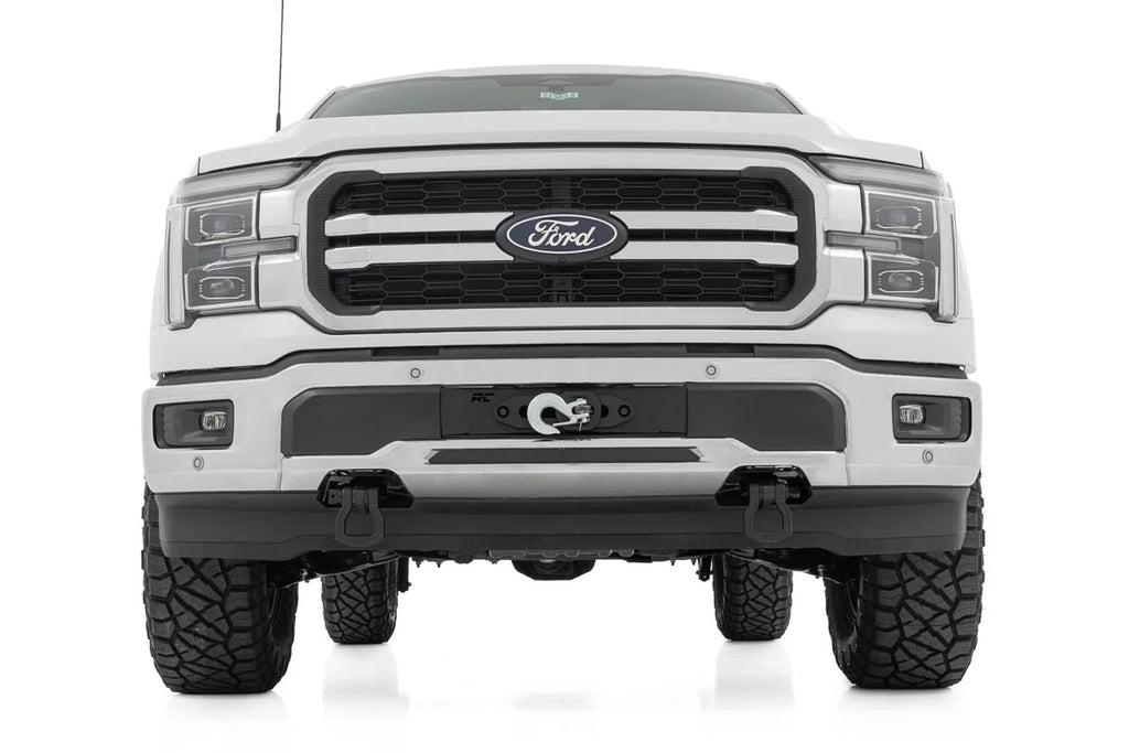 Rough Country Hidden Winch Mount | PRO12000S | Ford F-150 (2021-2025) - Installation View