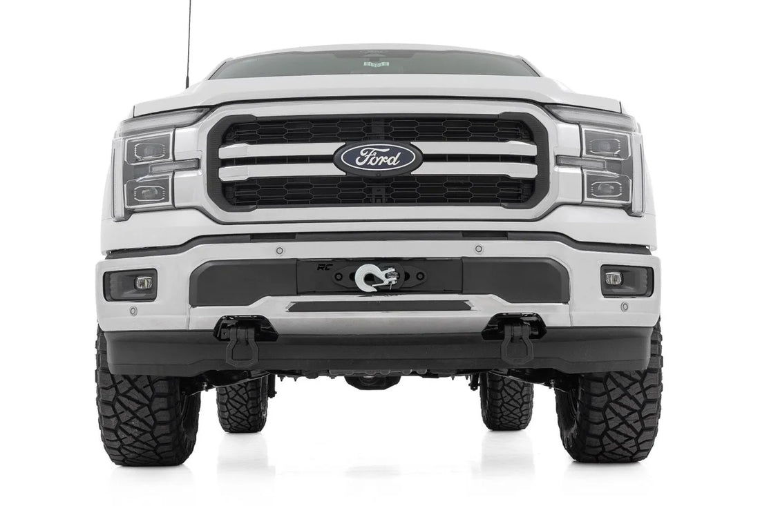 Rough Country Hidden Winch Mount | PRO9500S | Ford F-150 (2021-2025) - Installation View