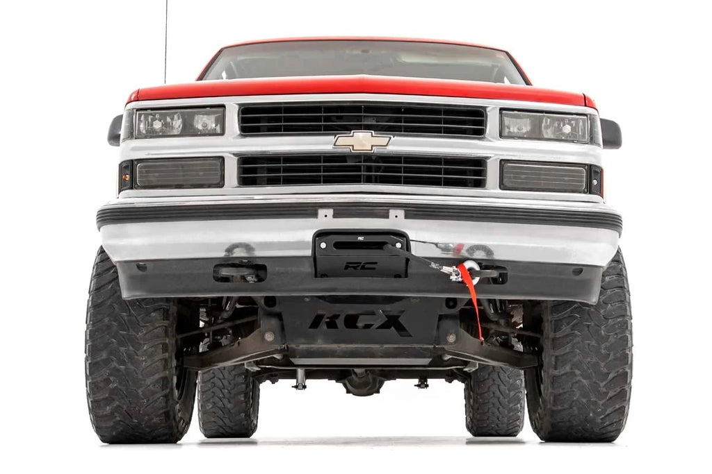 Rough Country Hidden Winch Mounting Plate | Chevy C1500/K1500 Truck & SUV 4WD (1988-1999) 11008 - Side View