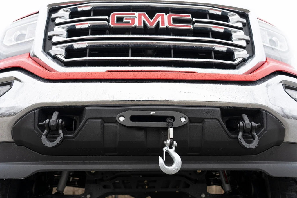 Rough Country Hidden Winch Mounting Plate | Chevy/GMC 1500 (14-18 & Classic) 11004 - Installation View