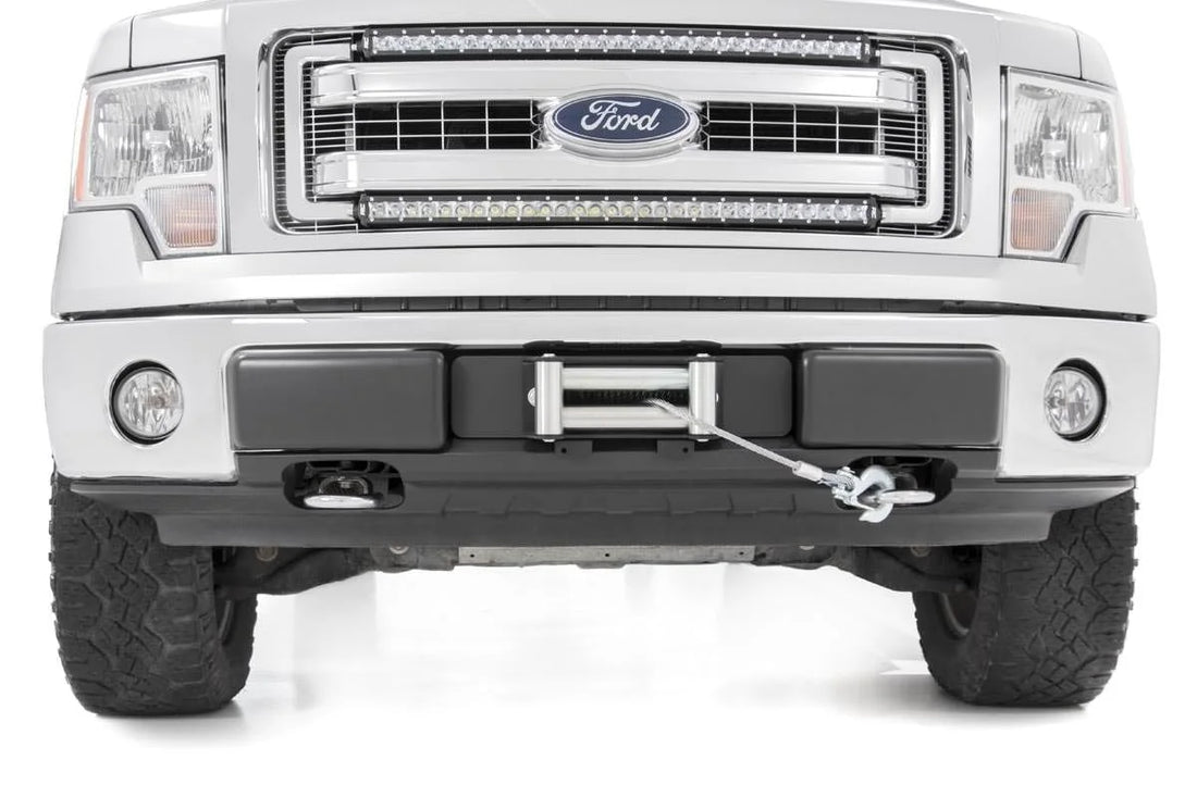 Rough Country Hidden Winch Mounting Plate | Ford F-150 2WD/4WD (2009-2014) 1010 - Installation View
