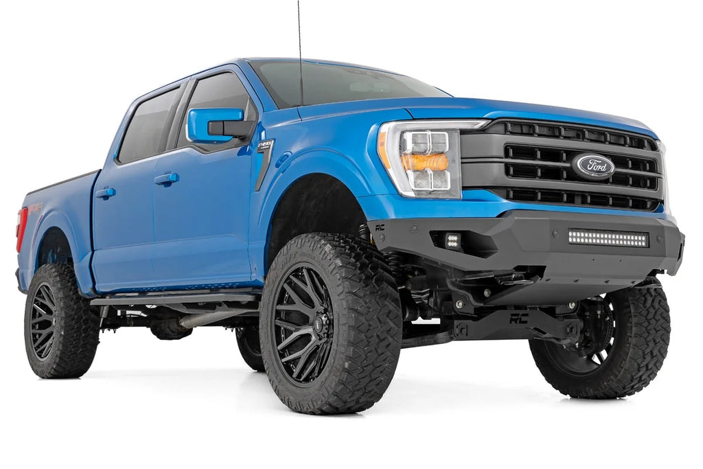 Rough Country High Clearance Front Bumper | LED Lights & Skid Plate | Ford F-150 (21-24) 10809A - Side View