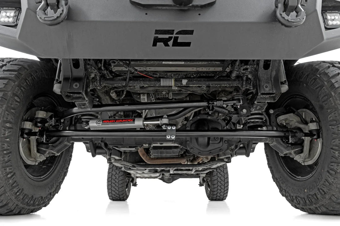 Rough Country High Steer Kit | w/ N3 Steering Stabilizer | Jeep Gladiator JT/Wrangler JL (18-26) 10663 - Side View