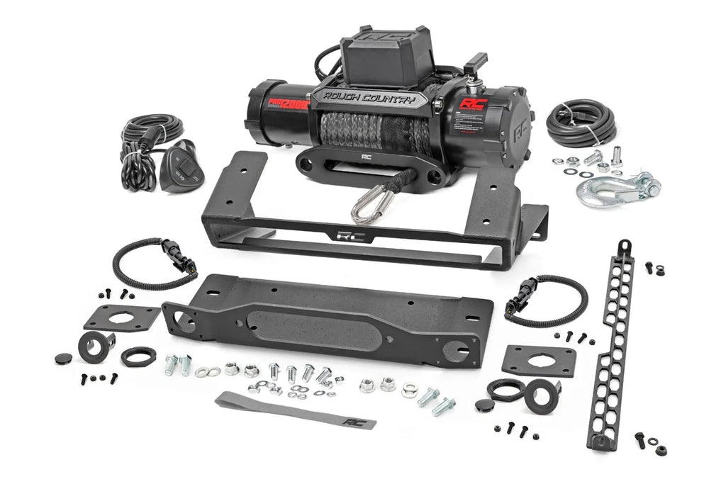 Rough Country High Winch Mount | All Models | 12000S | Ford Bronco 4WD (2021-2024) 51097 - Mounting View