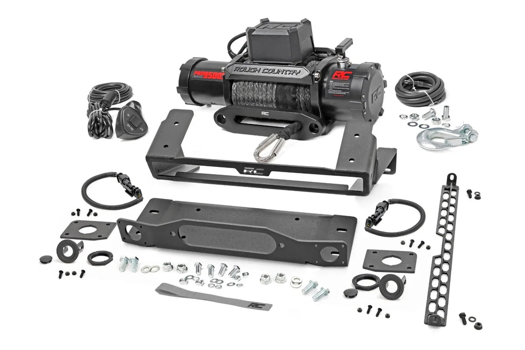 Rough Country High Winch Mount | All Models | 9500S | Ford Bronco 4WD (2021-2024) 51094 - Mounting View
