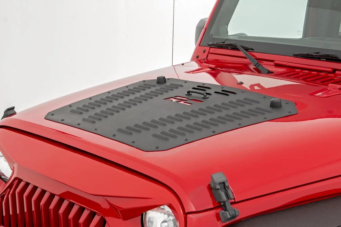 Rough Country Hood Louver with RC Logo | Jeep Wrangler JK/Wrangler Unlimited  (2007-2018) 10527 - Side View