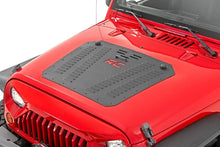 Load image into Gallery viewer, Rough Country Hood Louver with RC Logo | Jeep Wrangler JK/Wrangler Unlimited  (2007-2018) 10527 - Installation View