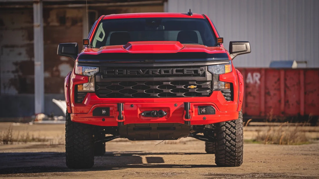 Rough Country Hood Protector | Gloss Black | Chevy Silverado 1500 2WD/4WD (2019-2026) HP10010-RCGB - Additional View 6