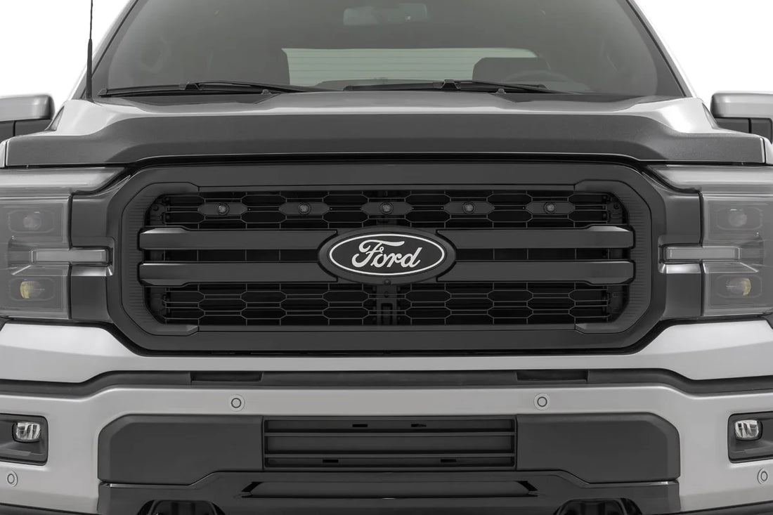 Rough Country Hood Protector | Gloss Black | Ford F-150 2WD/4WD (2021-2026) HP30010-RCGB - Side View