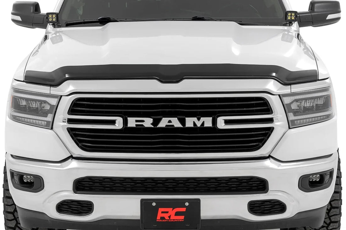 Rough Country Hood Protector | Gloss Black | Ram 1500 2WD/4WD (2019-2026) HP20010-RCGB - Side View