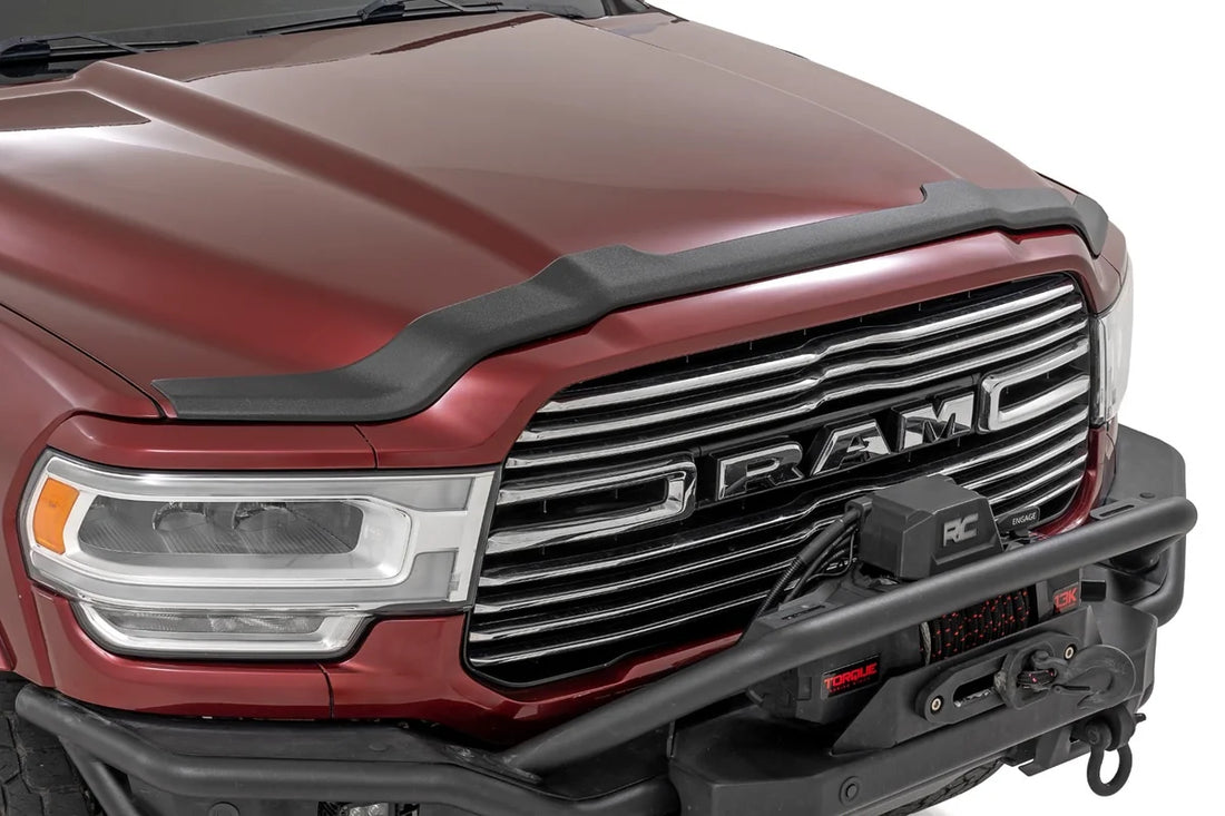 Rough Country Hood Protector | Gloss Black | Ram 2500/3500 2WD/4WD (2019-2026) HP20011-RCGB - Side View