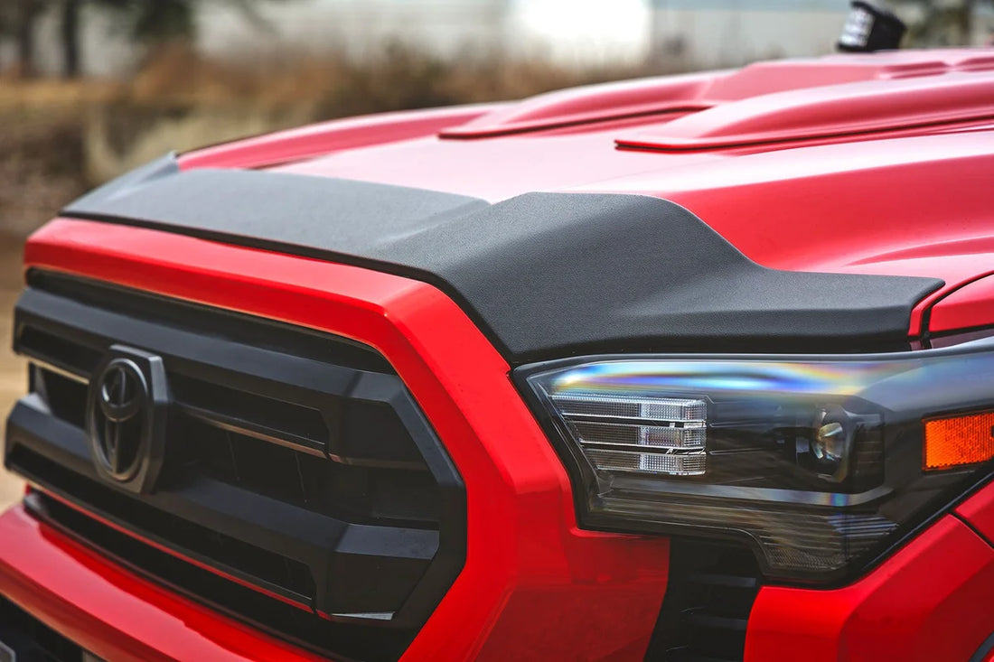 Rough Country Hood Protector | Gloss Black | Toyota Tacoma 2WD/4WD (2024-2026) HP80011-RCGB - Installation View