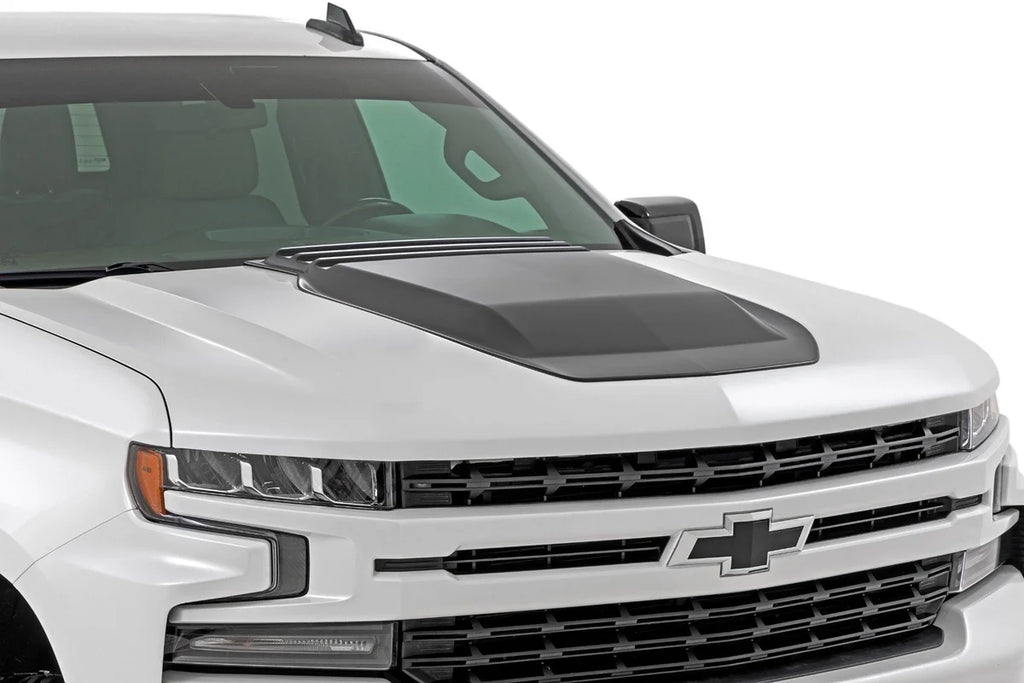 Rough Country Hood Scoop | GBA Black | Chevy Silverado 1500 2WD/4WD (2019-2026 & Classic) - Main Product View