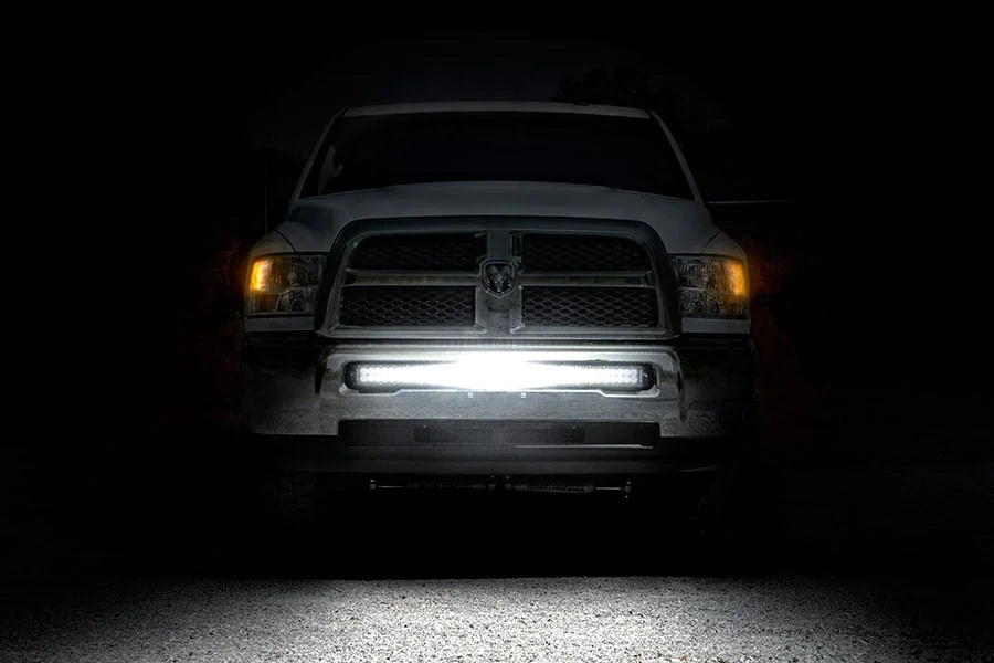Rough Country LED Bumper Mount | 40" Curved | Ram 2500/3500 4WD (2010-2018) 70569 - Installation View