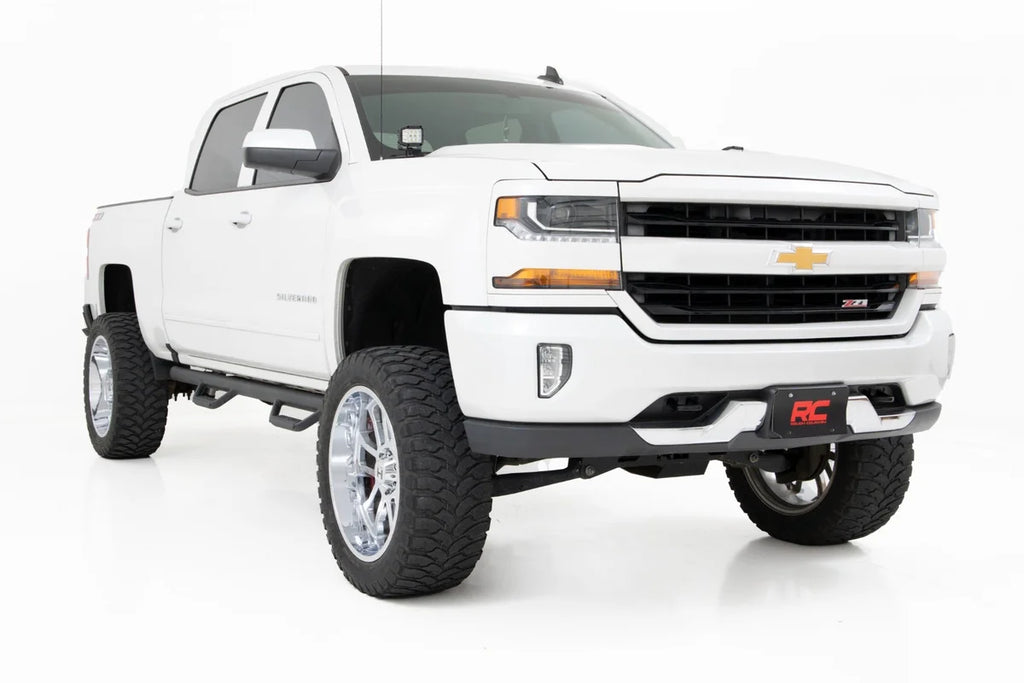 Rough Country LED Ditch Light Kit | 2in Black Pair | Flood | Chevy/GMC 1500 (14-18 & Classic) 71053 - Installation View
