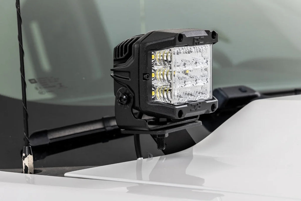Rough Country LED Ditch Light Kit | 2in Black Pair | Spot | Chevy/GMC 1500 (14-18 & Classic) 71052 - Additional View 6