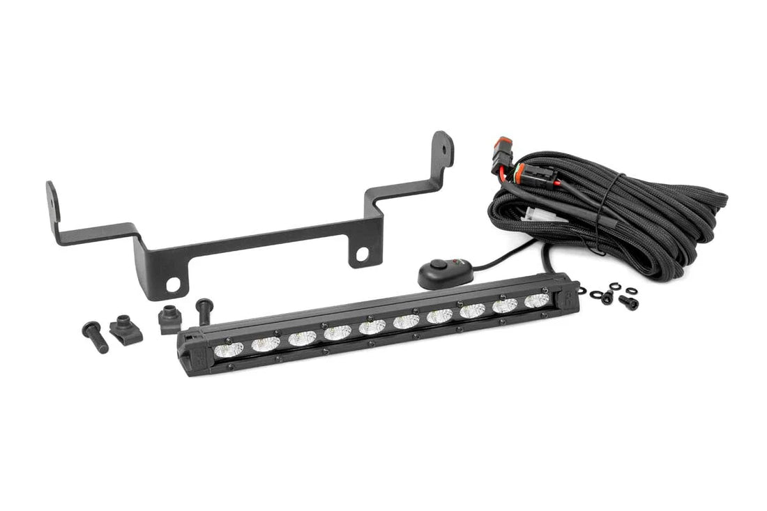 Rough Country LED Light | Bumper Mount | 10" Black Slimline | Honda Pioneer 1000/Pioneer 1000-5 92001 - Mounting View