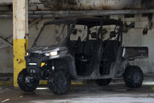 Load image into Gallery viewer, Rough Country LED Light | Bumper Mount | 12" Black Single Row | White DRL | Can-Am Defender HD 8/HD 9/HD 10 97004 - Back View