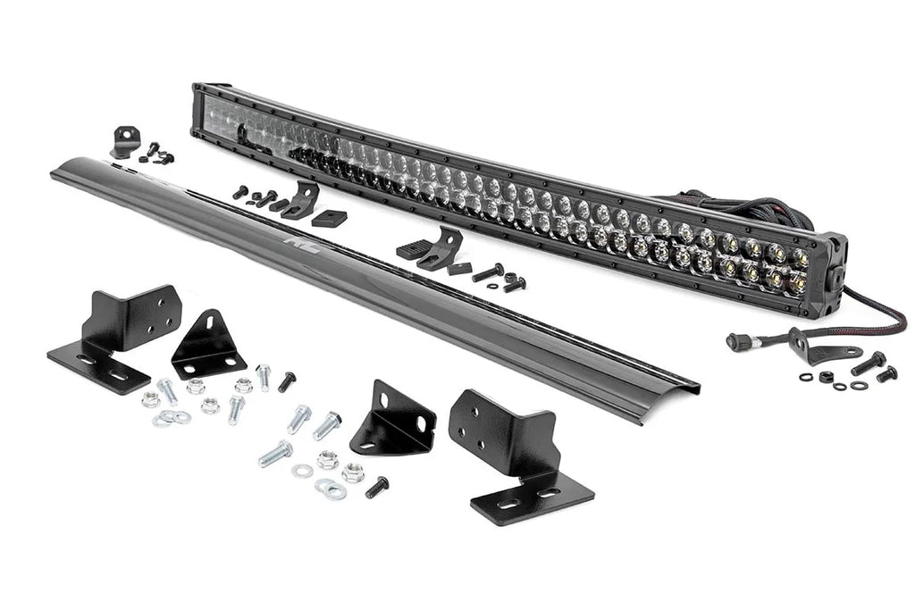 Rough Country LED Light  | Bumper Mount | 40" Black Dual Row | White DRL | Ford F-250 Super Duty (11-16) 70682DRL