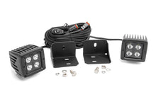 Load image into Gallery viewer, Rough Country LED Light | Cab Mount | 2&quot; Black Pair | Flood | Can-Am Defender HD 5/HD 8/HD 9/HD 10 71011 - Mounting View