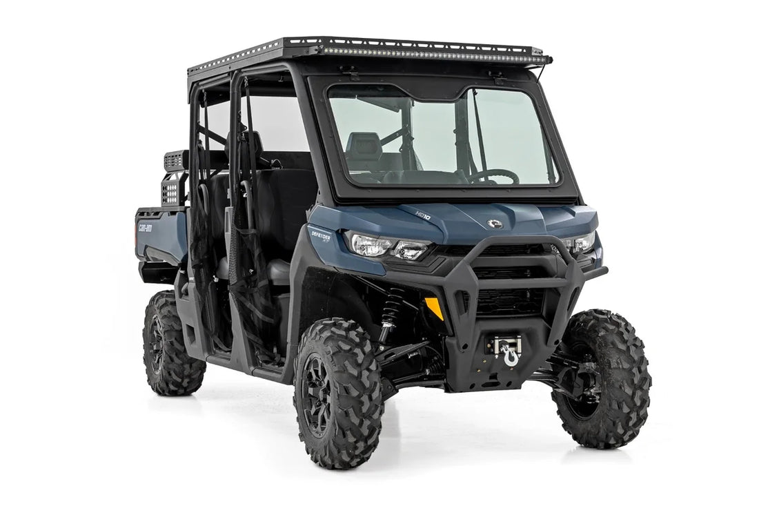 Rough Country LED Light | Deck Roof | 50" Blk Single Row | Can-Am Defender MAX HD10 97096 - Installation View