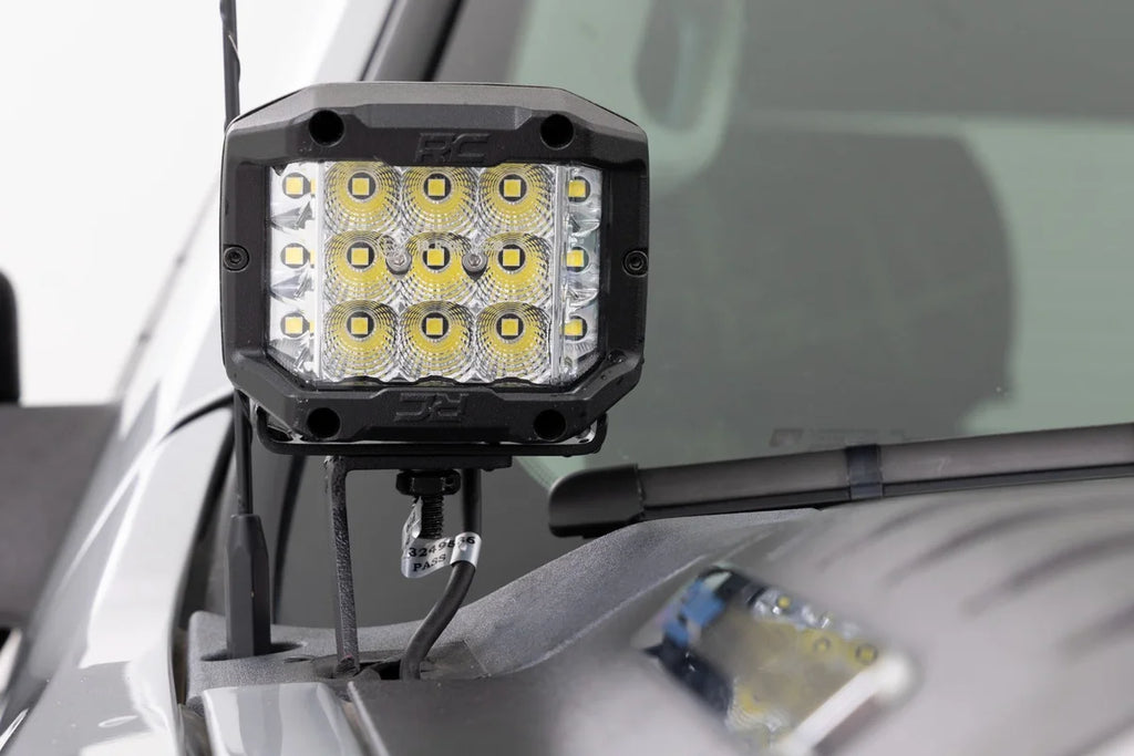 Rough Country LED Light | Ditch Mount | 2" Black Pair | Amber DRL | Chevy 1500 (2007-2013) 71061 - Additional View 5