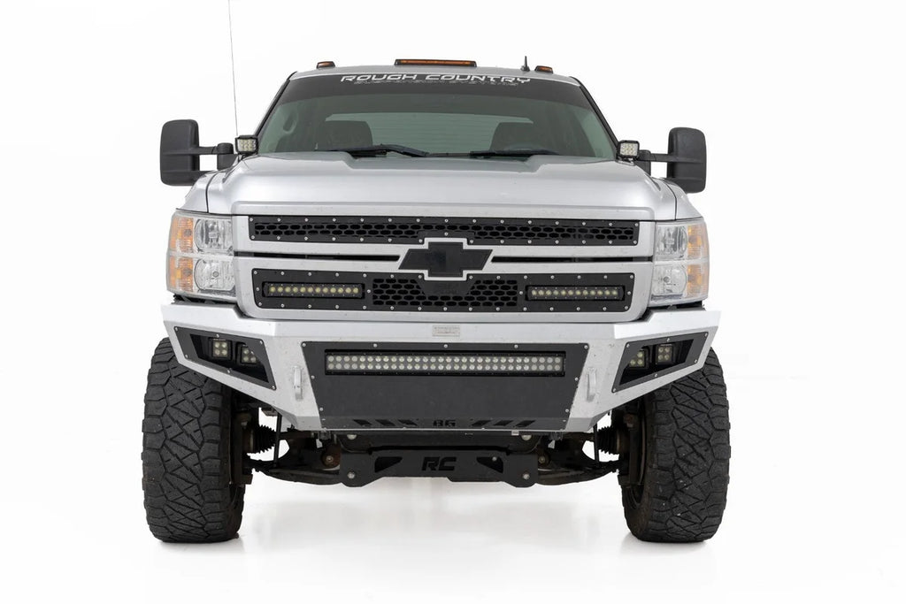 Rough Country LED Light | Ditch Mount | 2" Black Pair | White DRL | Chevy 1500 (2007-2013) 71060 - Side View