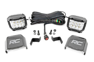 Rough Country LED Light | Ditch Mount | 2" Chrome Pair | Wide Angle | Ford F-150 (15-24) 71033 - Angled View