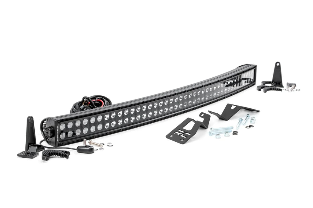 Rough Country LED Light | Front Mount | 40" Black Dual Row | Can-Am Commander 1000/Maverick 97038 - Mounting View