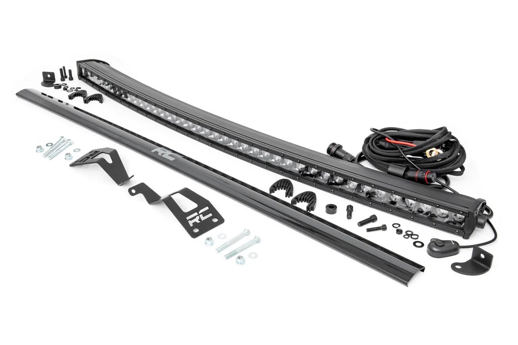 Rough Country LED Light | Front Mount | 40" Black Single Row | Can-Am Commander 1000/Maverick 97040 - Mounting View