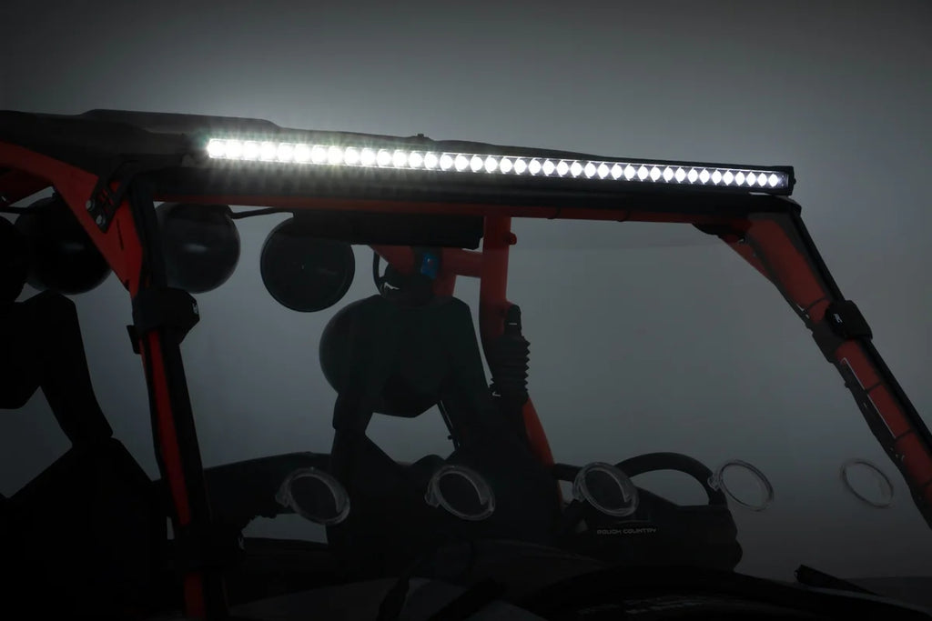 Rough Country LED Light | Front Mount | 40" Black Single Row | Can-Am Commander 1000/Maverick 97040 - Additional View 6