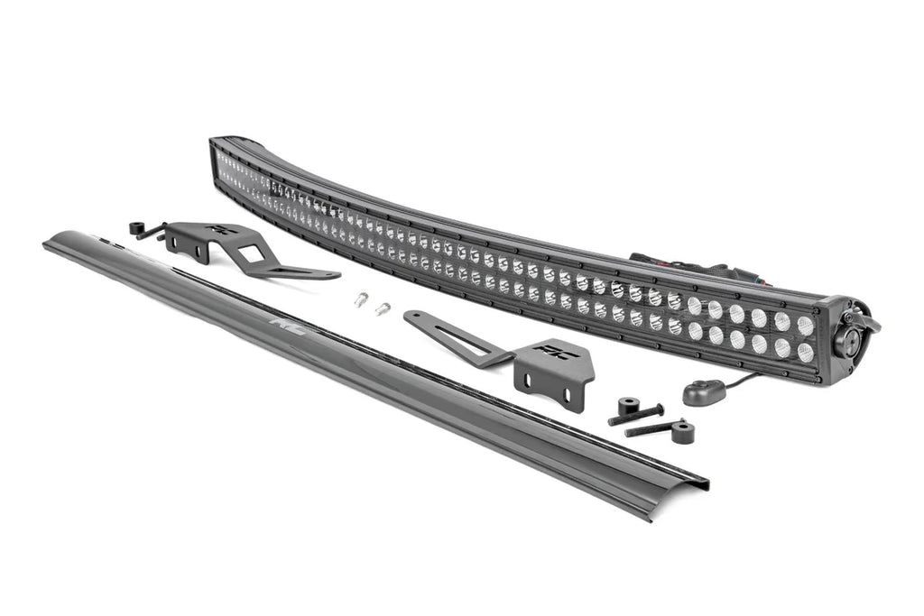 Rough Country LED Light Kit | 50 Inch Curved | Dual Row Black | Toyota FJ Cruiser (07-14) 71204 - Mounting View