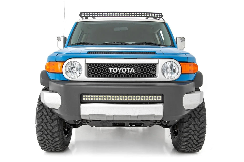 Rough Country LED Light Kit | 50 Inch Curved | Dual Row Black | Toyota FJ Cruiser (07-14) 71204 - Installation View