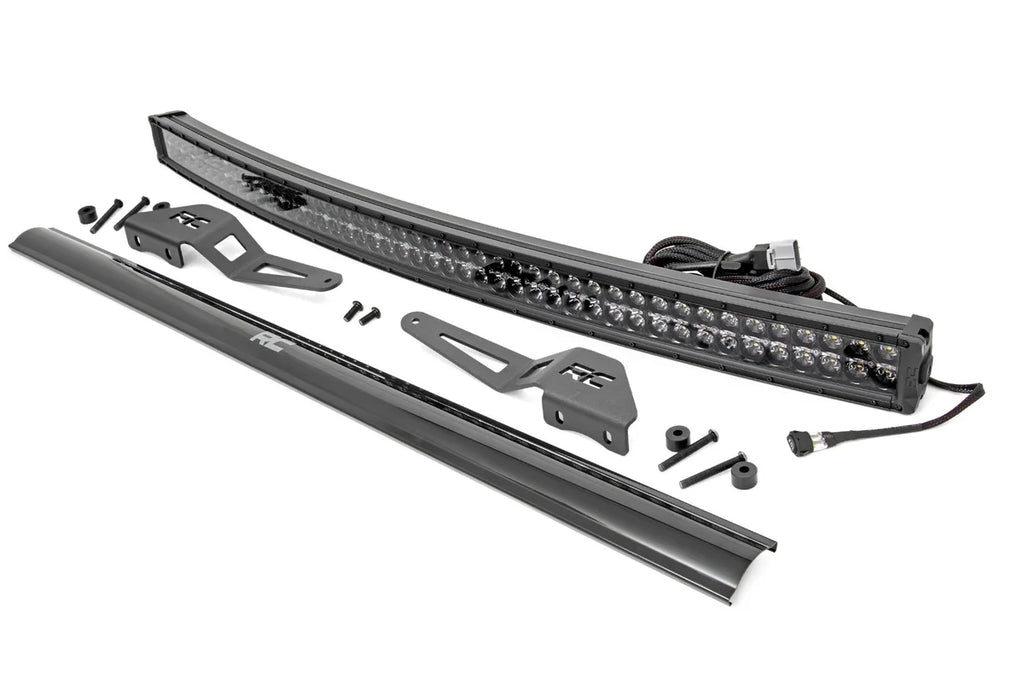 Rough Country LED Light Kit | 50 Inch Curved | Dual Row DRL | Black Series | Toyota FJ Cruiser (07-14) 71203 - Mounting View