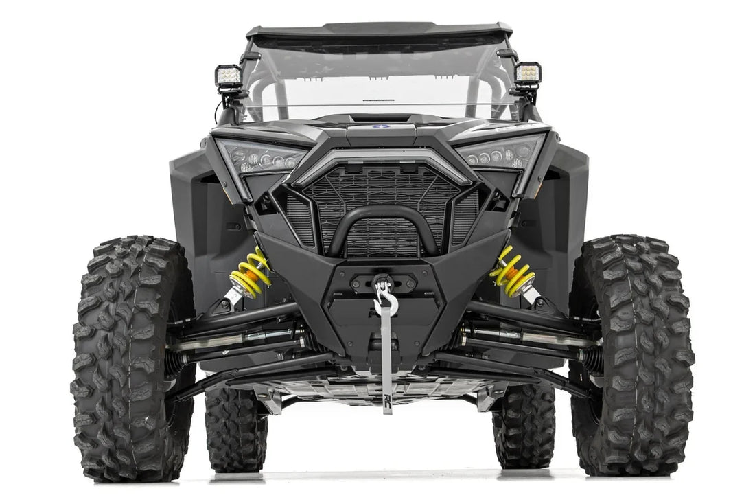 Rough Country LED Light Kit | "A" Pillar Mount | 2" Black Pair | Amber DRL | Polaris RZR PRO XP 93079 - Installation View