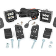 Load image into Gallery viewer, Rough Country LED Light Kit | "A" Pillar Mount | 2" Black Pair | Spot | Polaris RZR PRO XP 93076 - Front View