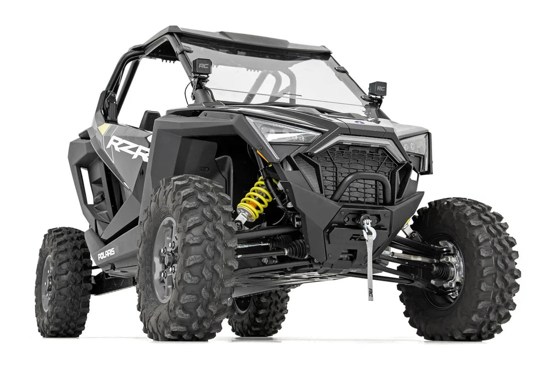 Rough Country LED Light Kit | "A" Pillar Mount | 2" Black Pair | Spot | Polaris RZR PRO XP 93076 - Back View