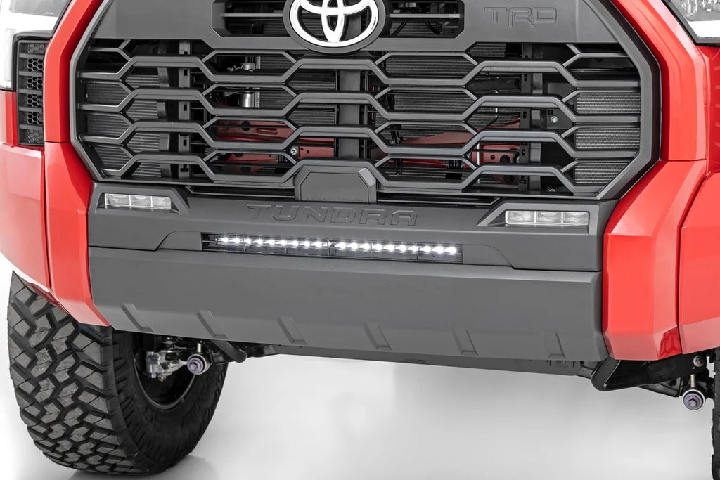 Rough Country LED Light Kit | Bumper Mount | 20" Black Slim Line | Toyota Tundra (22-24) 71077 - Main Product View