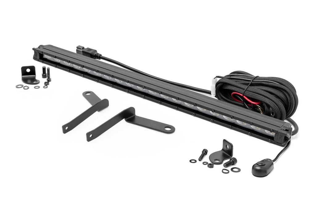 Rough Country LED Light Kit | Bumper Mount | 20" Black Slim Line | Toyota Tundra (22-24) 71077 - Mounting View