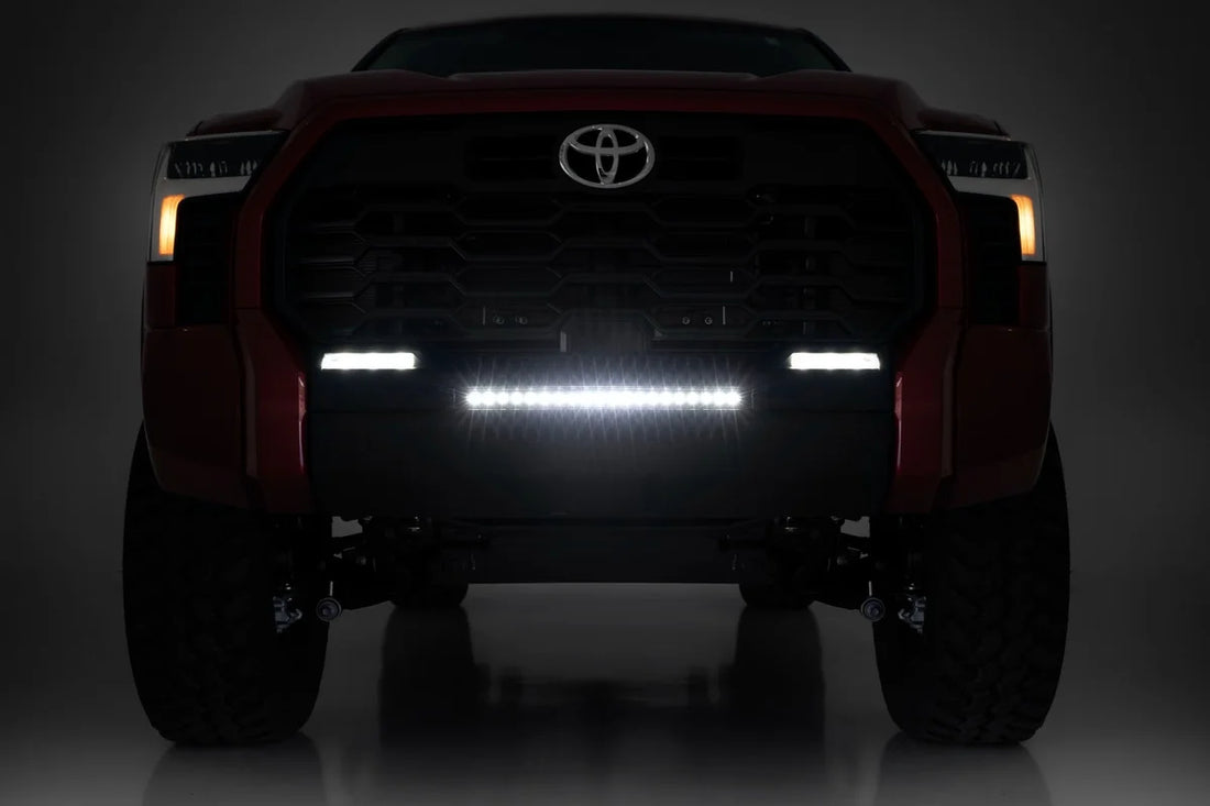 Rough Country LED Light Kit | Bumper Mount | 20" Black Slim Line | Toyota Tundra (22-24) 71077 - Additional View 6