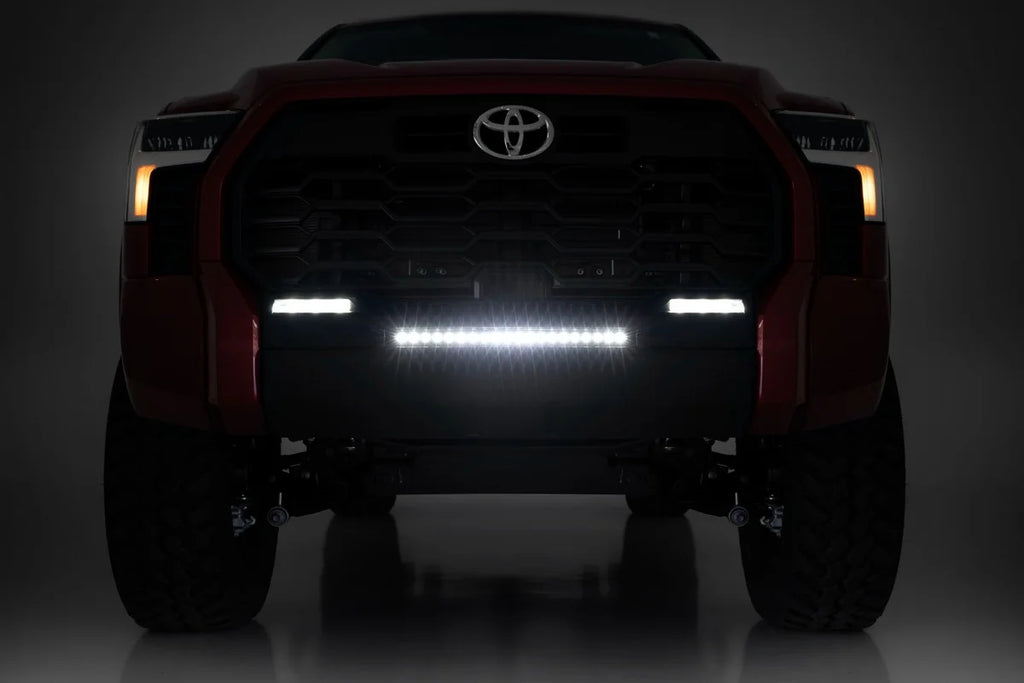 Rough Country LED Light Kit | Bumper Mount | 20" Black Slim Line | Toyota Tundra (22-24) 71077 - Additional View 6