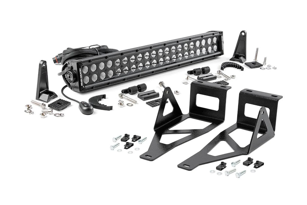 Rough Country LED Light Kit | Bumper Mount | 20" Black Dual Row | Ford F-250/F-350 Super Duty (05-07) 70665 - Kit Contents