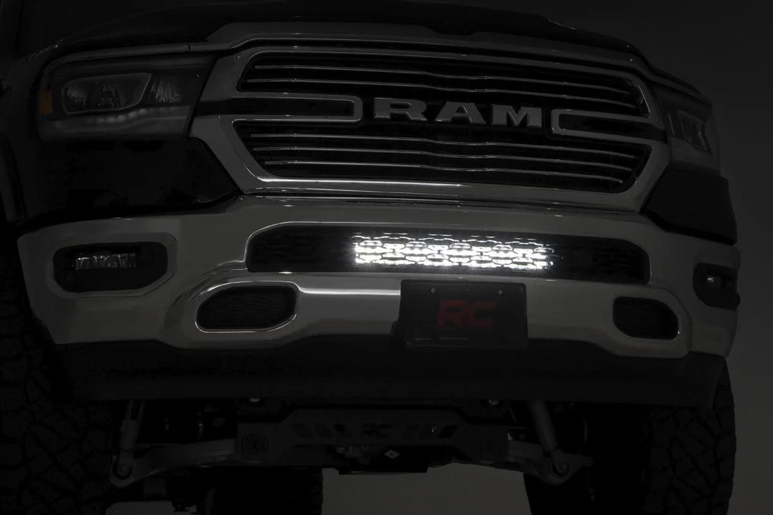 Rough Country LED Light Kit | Bumper Mount | 20" Black Dual Row | Ram 1500 2WD/4WD (19-24) 70779 - Additional View 5