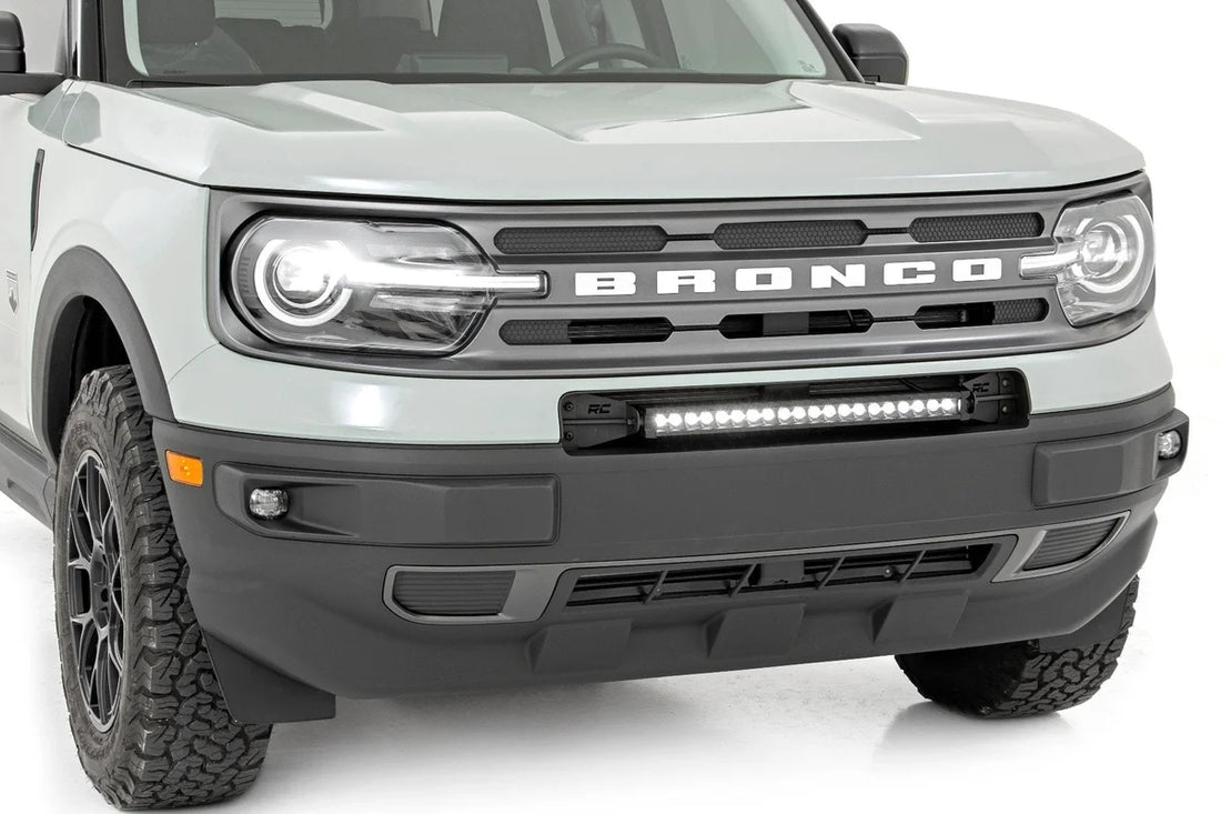 Rough Country LED Light Kit | Bumper Mount | 20" Black Single Row | Ford Bronco Sport (21-24) 71036 - Back View