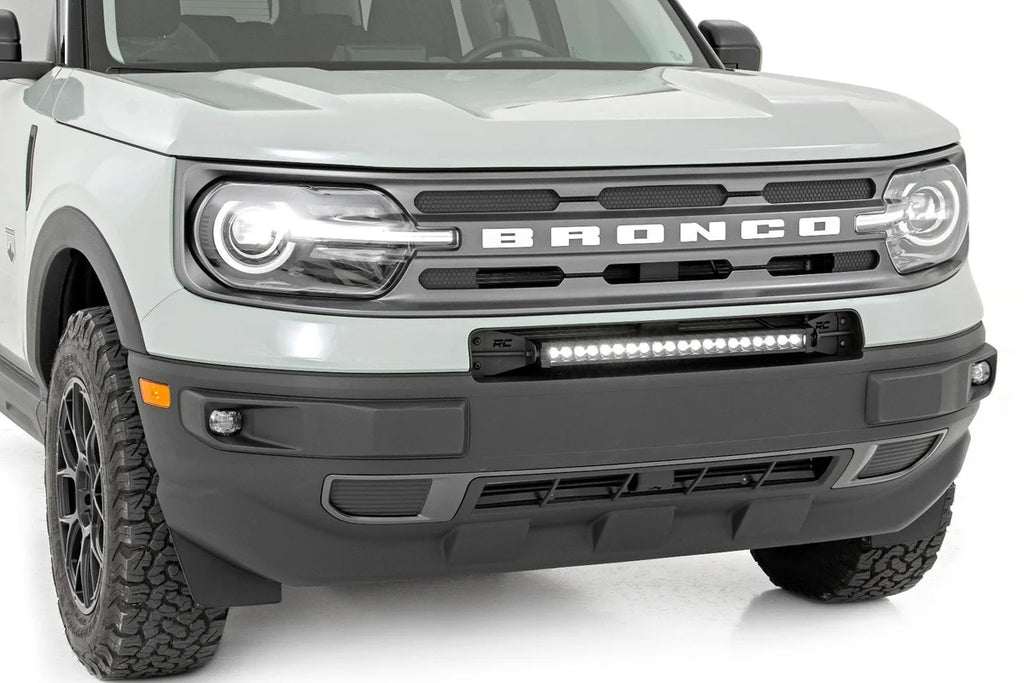 Rough Country LED Light Kit | Bumper Mount | 20" Black Single Row | Ford Bronco Sport (21-24) 71036 - Back View