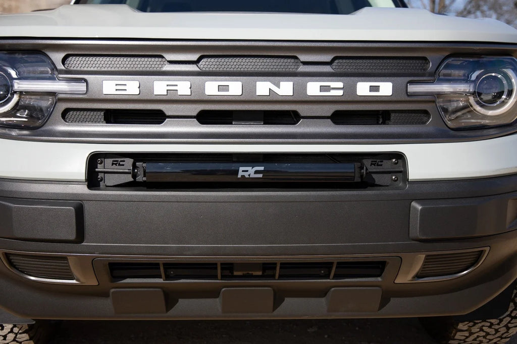 Rough Country LED Light Kit | Bumper Mount | 20" Black Single Row | Ford Bronco Sport (21-24) 71036 - Installation View
