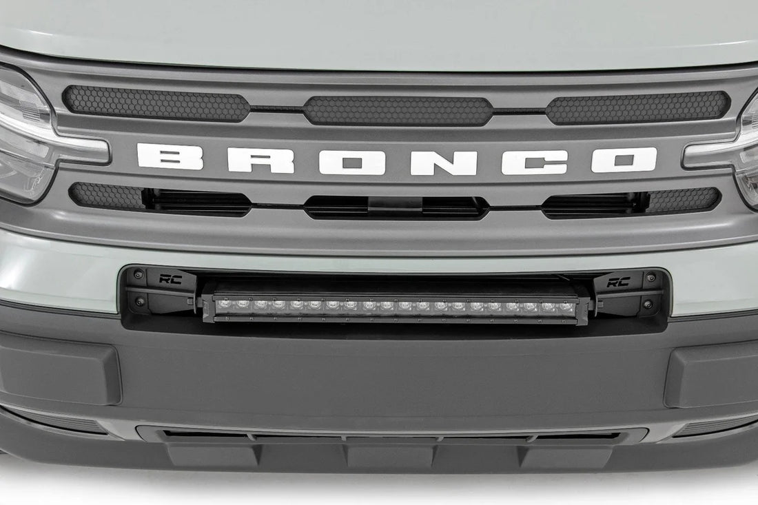 Rough Country LED Light Kit | Bumper Mount | 20" Black Single Row | Ford Bronco Sport (21-24) 71036 - Additional View 5