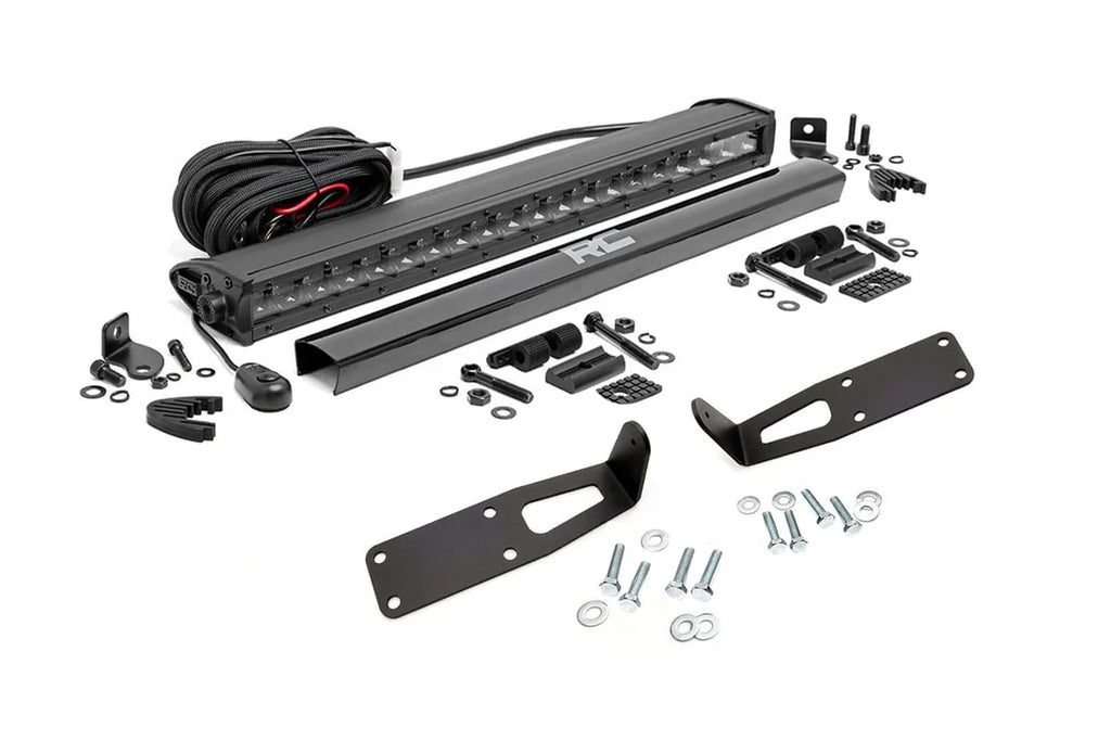 Rough Country LED Light Kit | Bumper Mount | 20" Black Single Row | Ram 2500/3500 (10-18) 70568BL - Main Product View